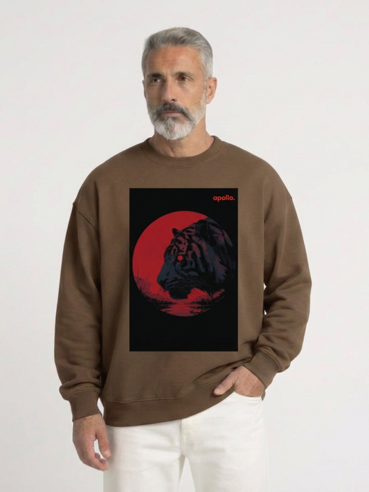Sudadera extragrande 'Enfréntate al tigre interior'
