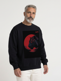 Sweat-shirt oversize « Affronte le tigre qui est en toi »