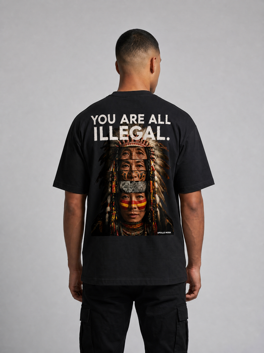 Camiseta gráfica pesada You Are All Illegal extragrande