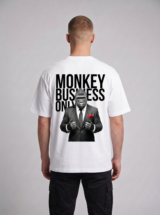 Camiseta gráfica oversize Monkey Business Only