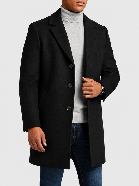 Manteau long croisé pour homme