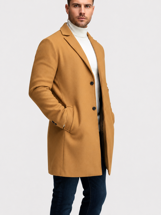 Manteau long croisé pour homme
