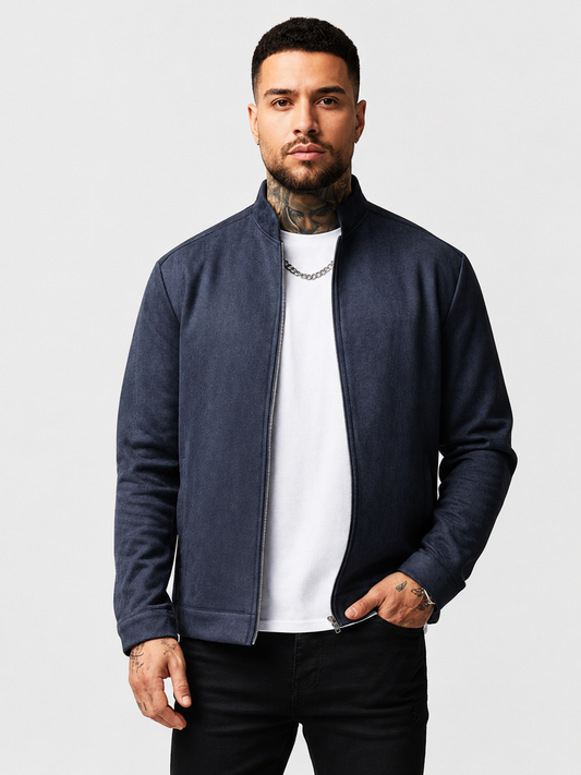 Veste tricotée ajustée à manches longues pour homme