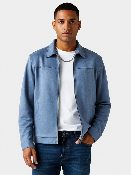 Veste tricotée ajustée à manches longues pour homme
