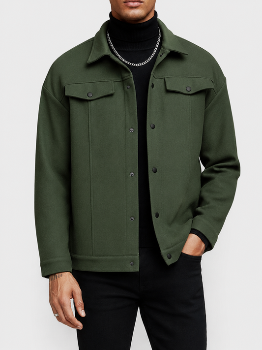 Manteau décontracté ample à manches longues pour homme