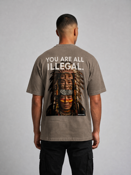'You Are All Illegal' Oversized Heavyweight Graphic Tee