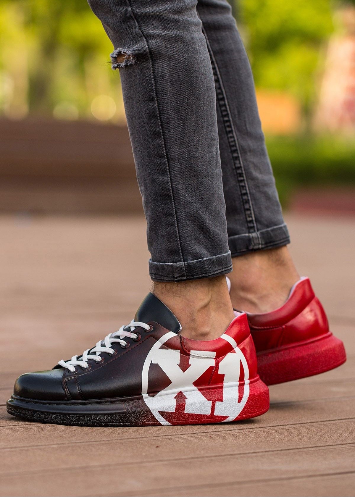 Hand-Painted Customized Sneakers for Men by Apollo Moda | Genova X1