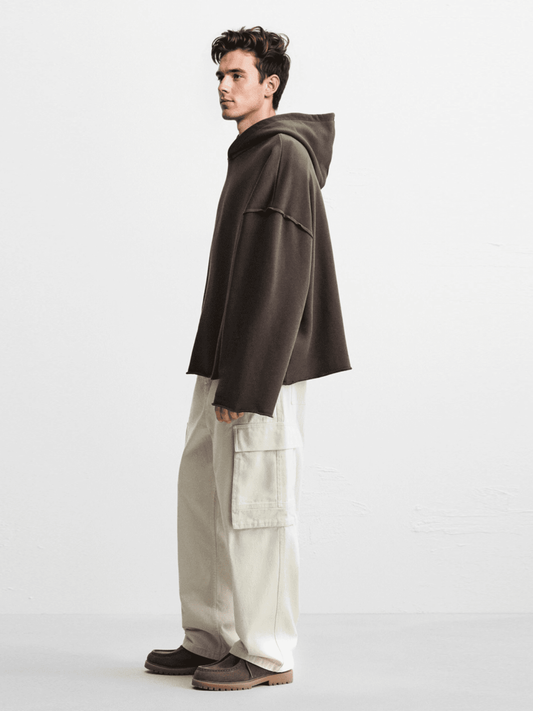 Sweat à capuche oversize et carré