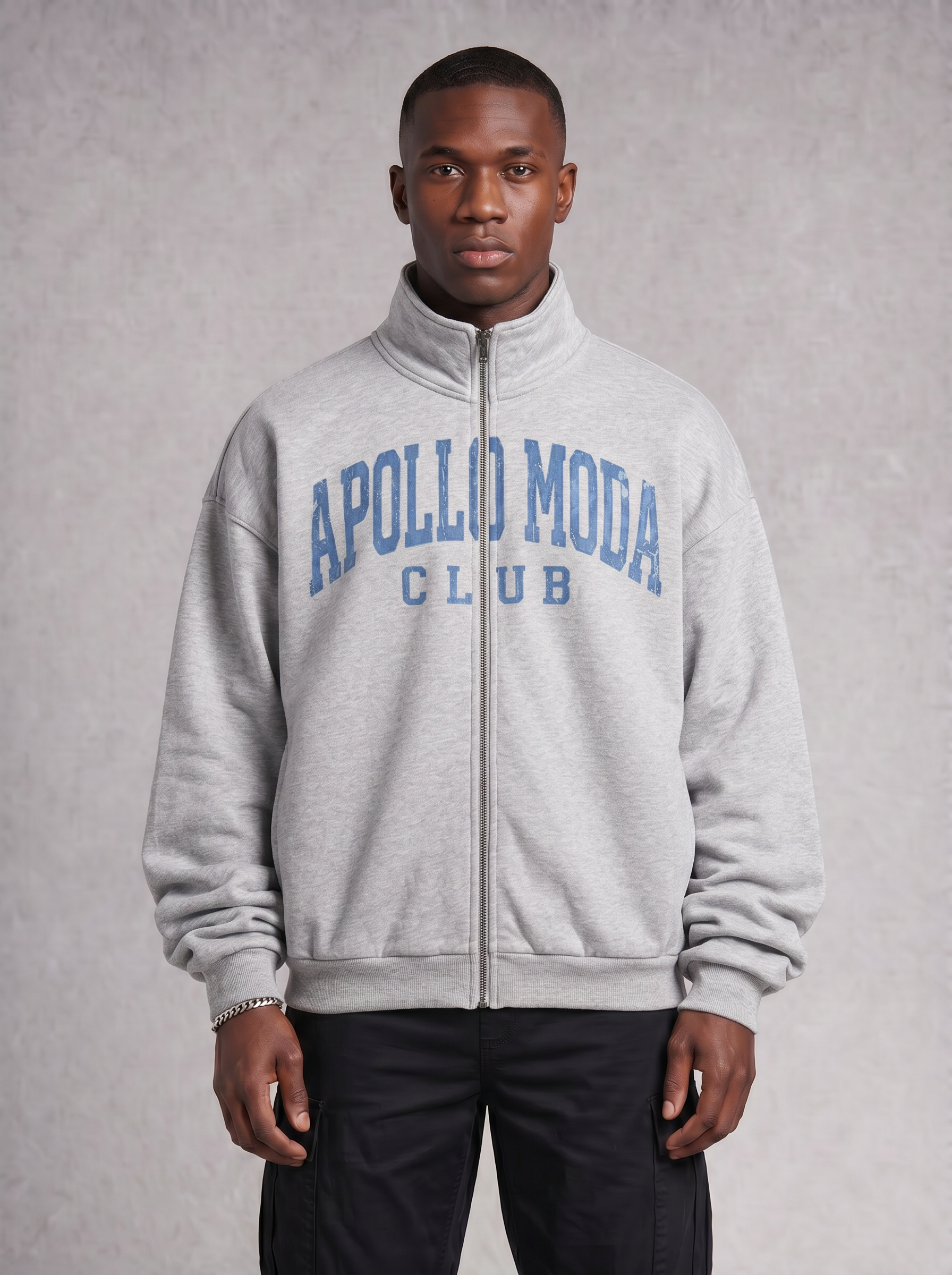 Sweat zippé intégral oversize Club Collegiate