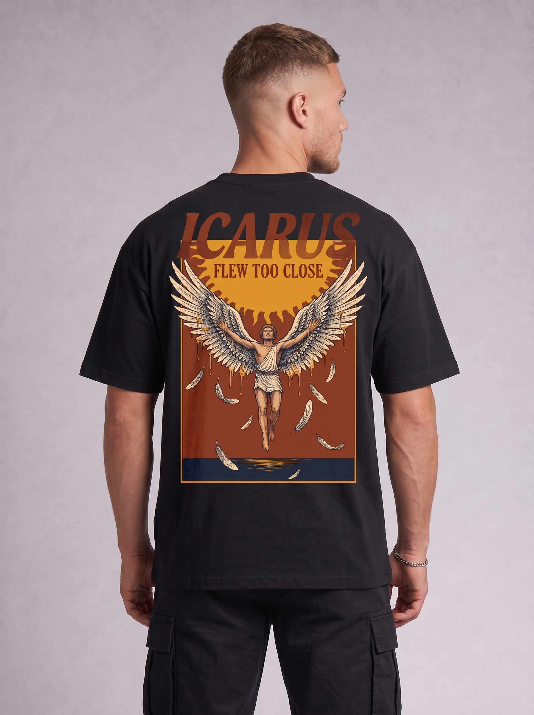 T-shirt graphique oversize Icare a Volé Trop Près