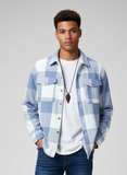 Men's Pocket Plaid Jacket
