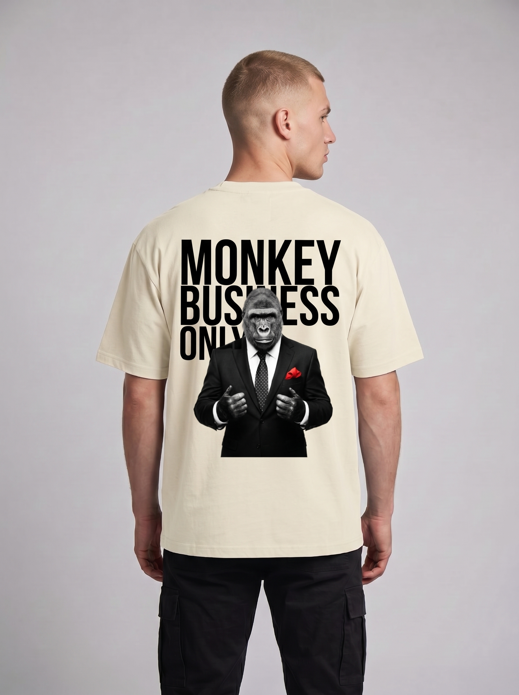 T-shirt graphique oversize Monkey Business Only