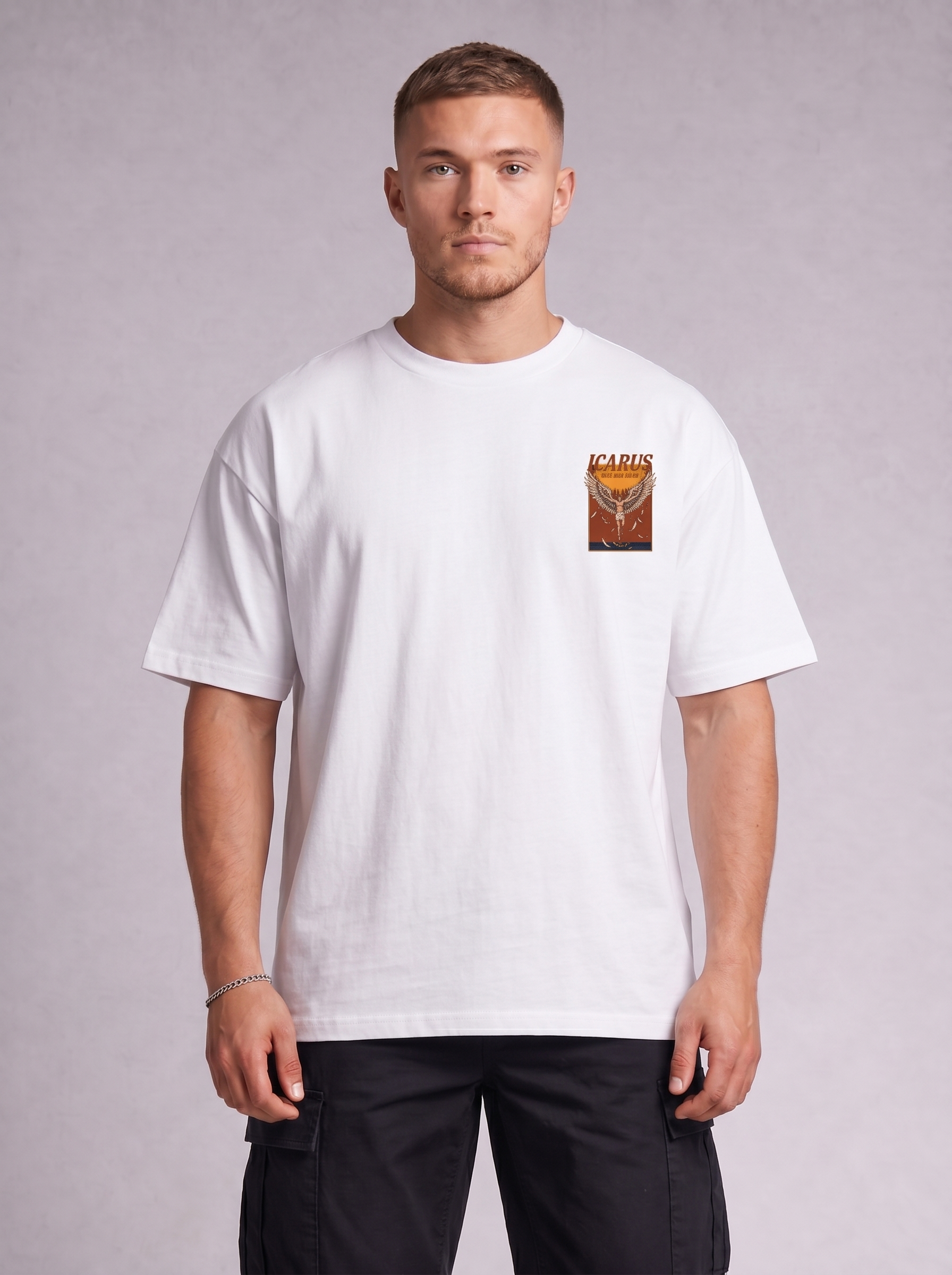 T-shirt graphique oversize Icare a Volé Trop Près
