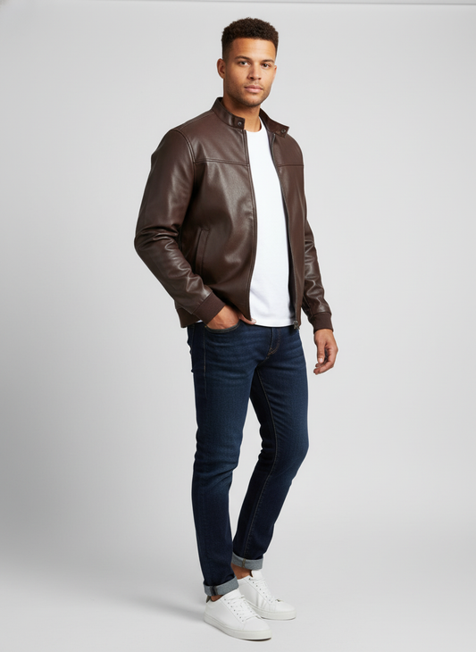 Men's Retro Casual PU Leather Jacket