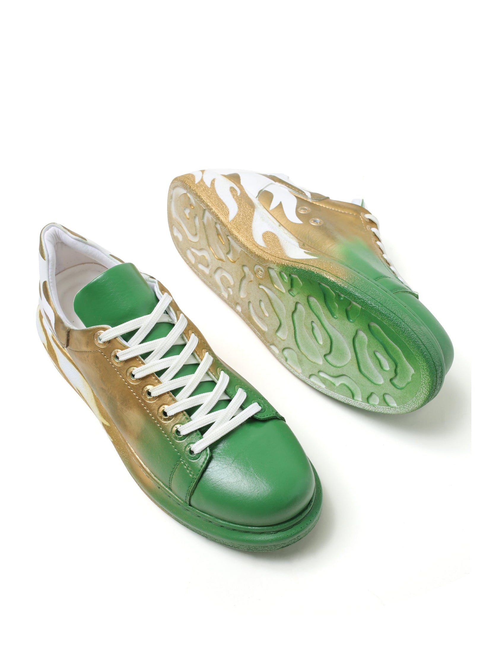 Hand-Painted Customized Sneakers for Women by Apollo Moda | Kinetic Vibe: Dynamic Vibe