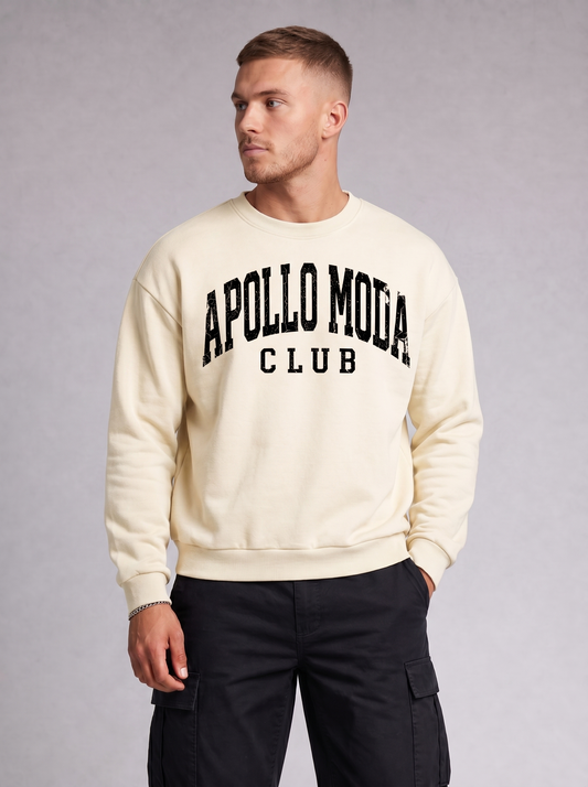 Sudadera oversize con cuello redondo Club Collegiate