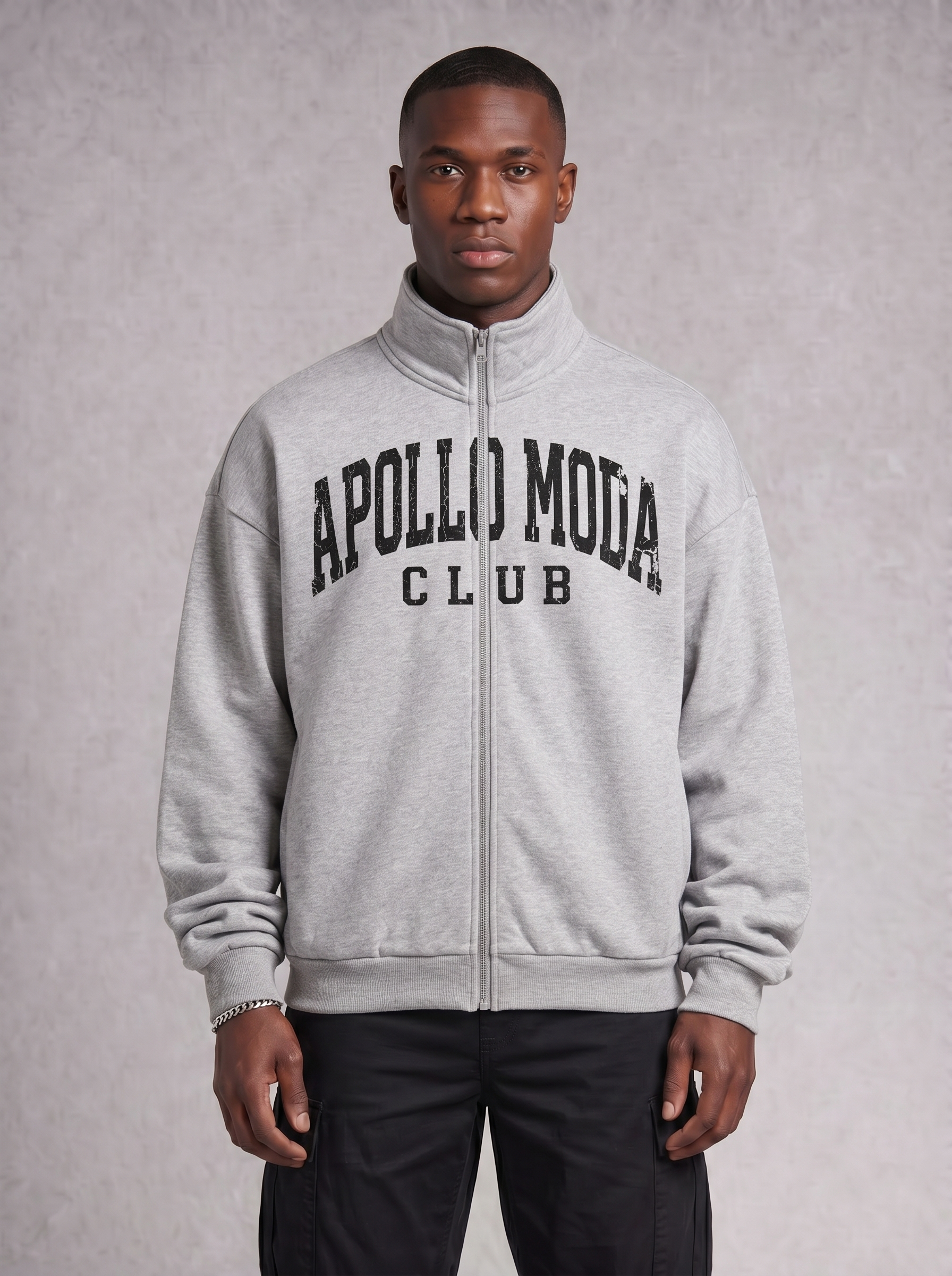Sweat zippé intégral oversize Club Collegiate