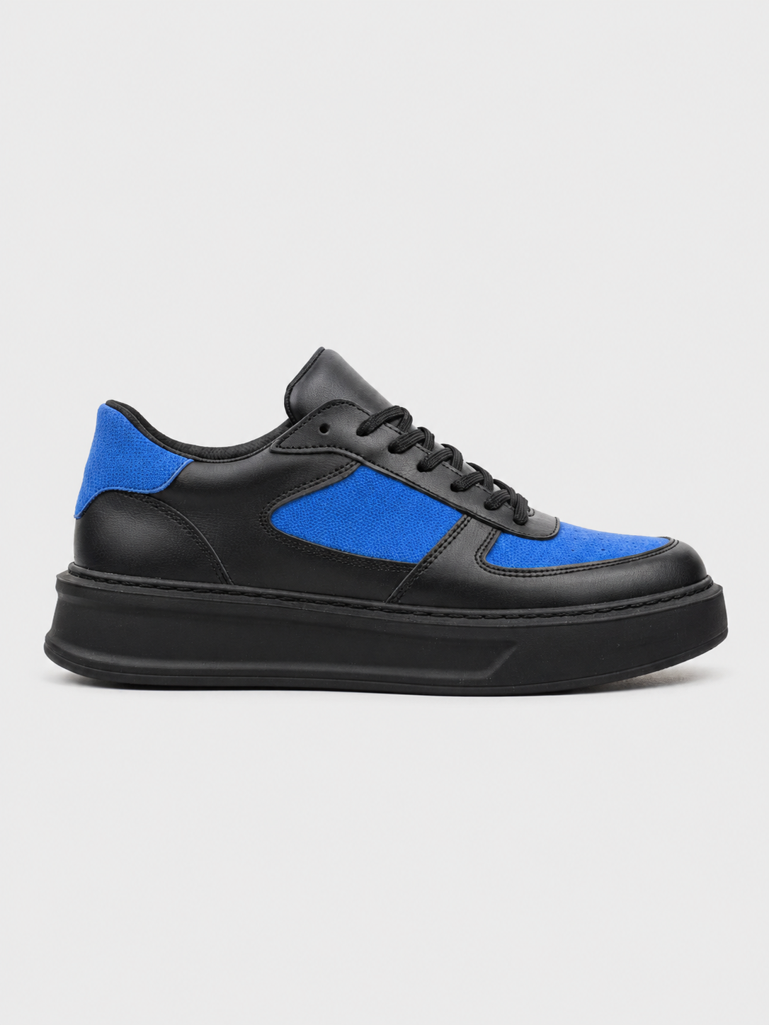 Apollo Moda Men's Artemis Azure black and blue chunky sneaker, main product photo