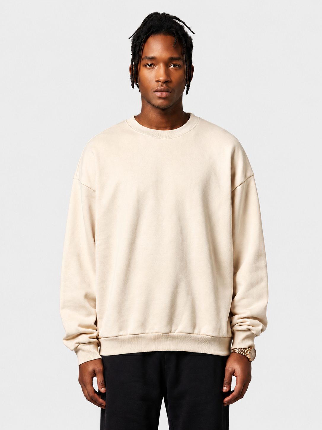 Sweat-shirt à col rond Essentials, oversize et épais