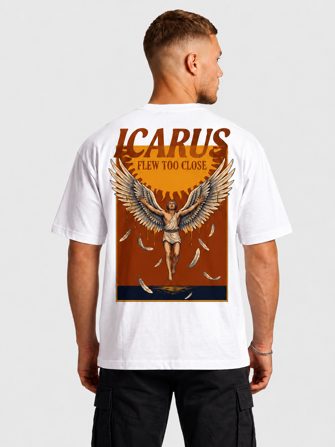 T-shirt graphique oversize Icare a Volé Trop Près