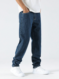 Men's Simple Style Casual Daily Solid Color Jeans