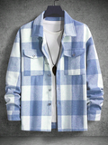 Men's Pocket Plaid Jacket