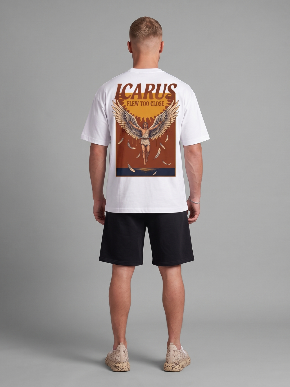 T-shirt graphique oversize Icare a Volé Trop Près