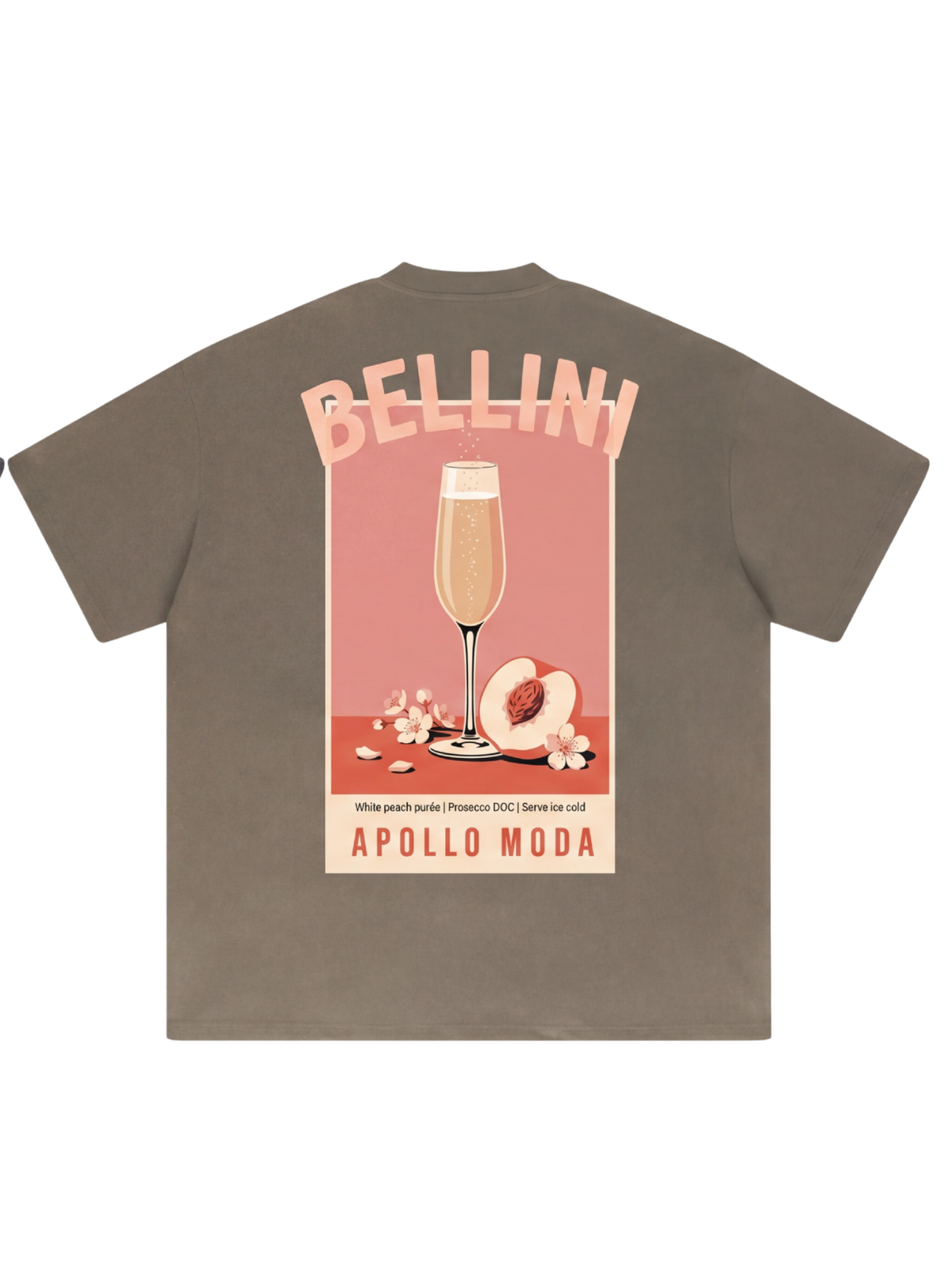 T-shirt graphique oversize Bellini en tissu épais