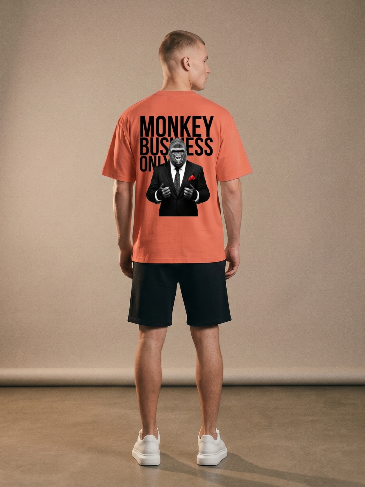 T-shirt graphique oversize Monkey Business Only