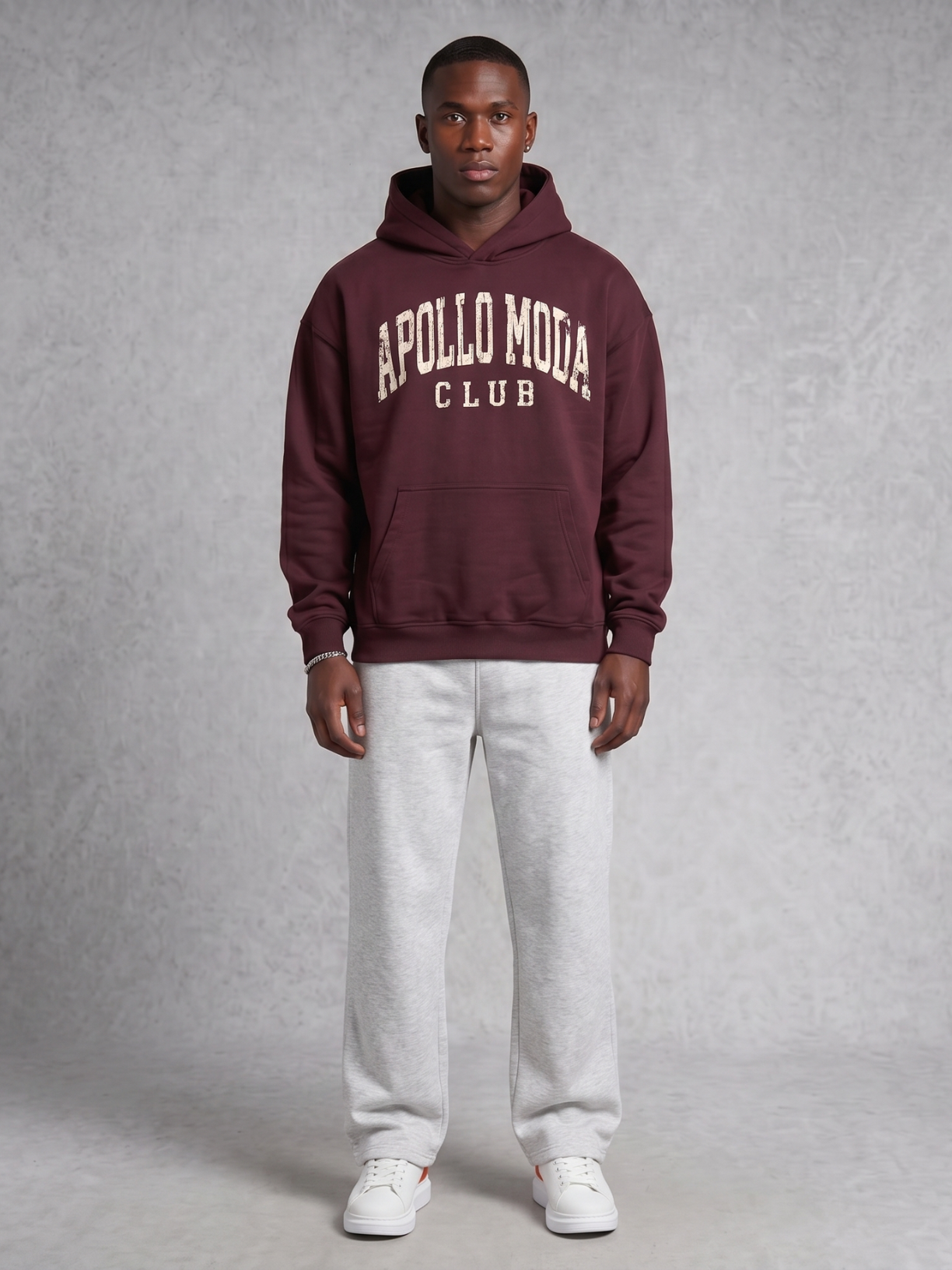 Sweat à capuche oversize lourd Club Collegiate