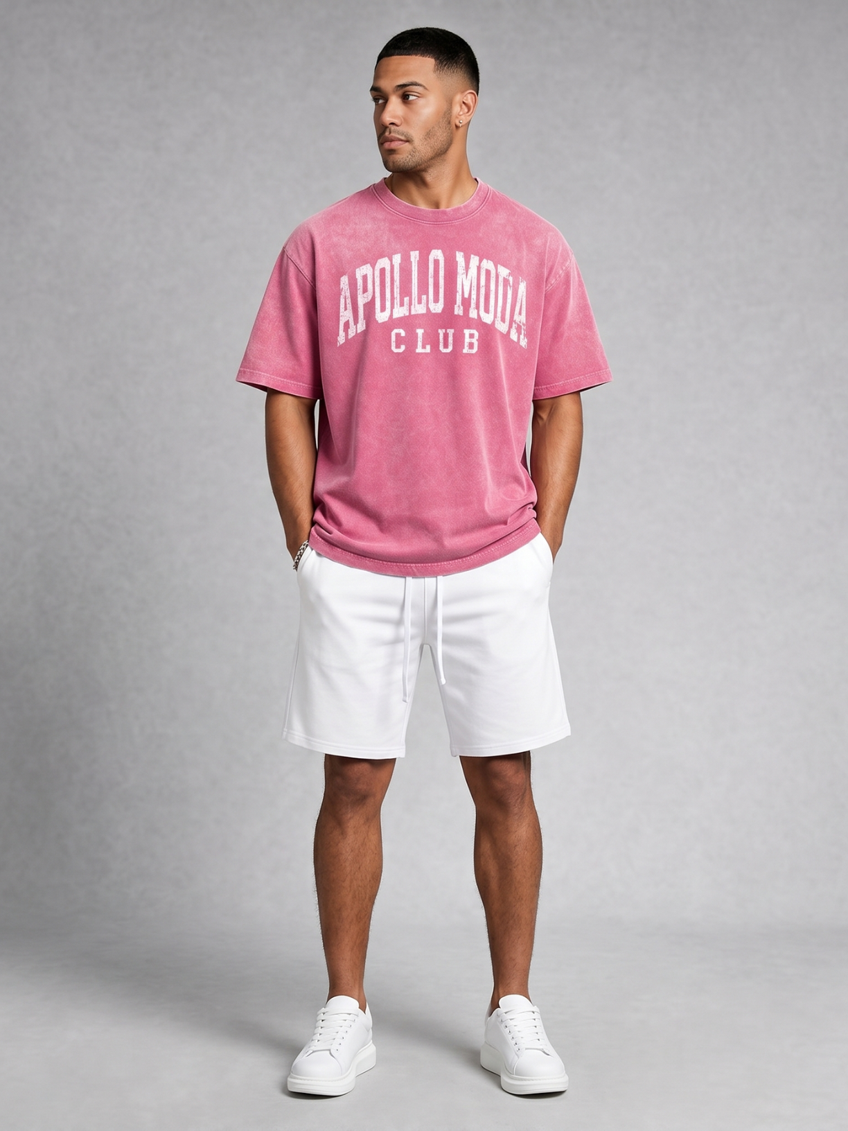 T-shirt oversize Club dégradé lavé
