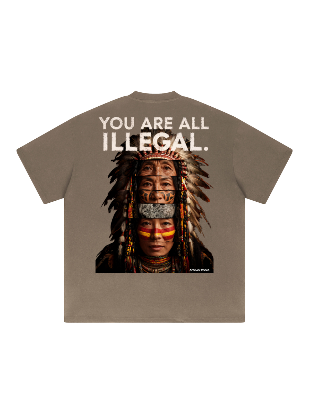 T-shirt graphique oversize You Are All Illegal en tissu épais