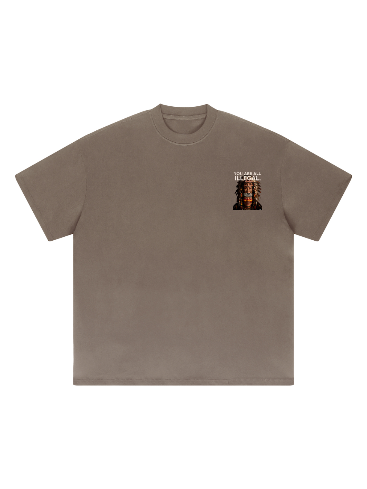T-shirt graphique oversize You Are All Illegal en tissu épais