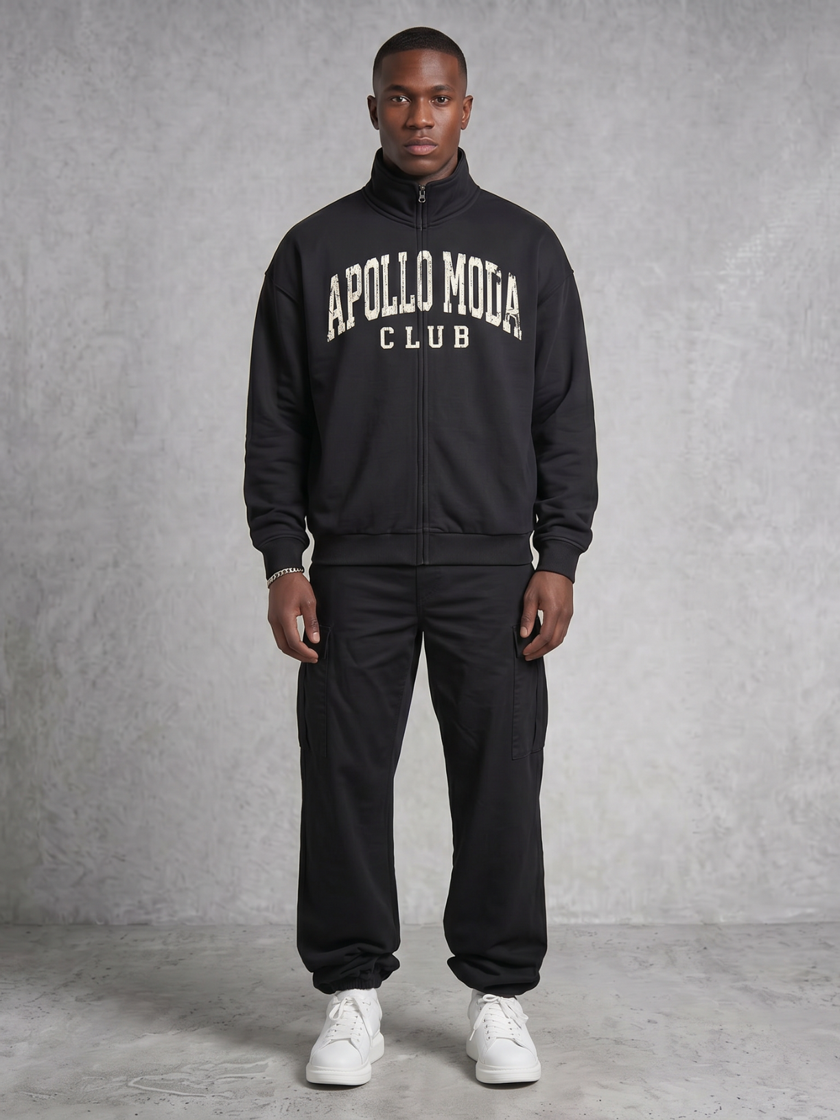 Sweat zippé intégral oversize Club Collegiate