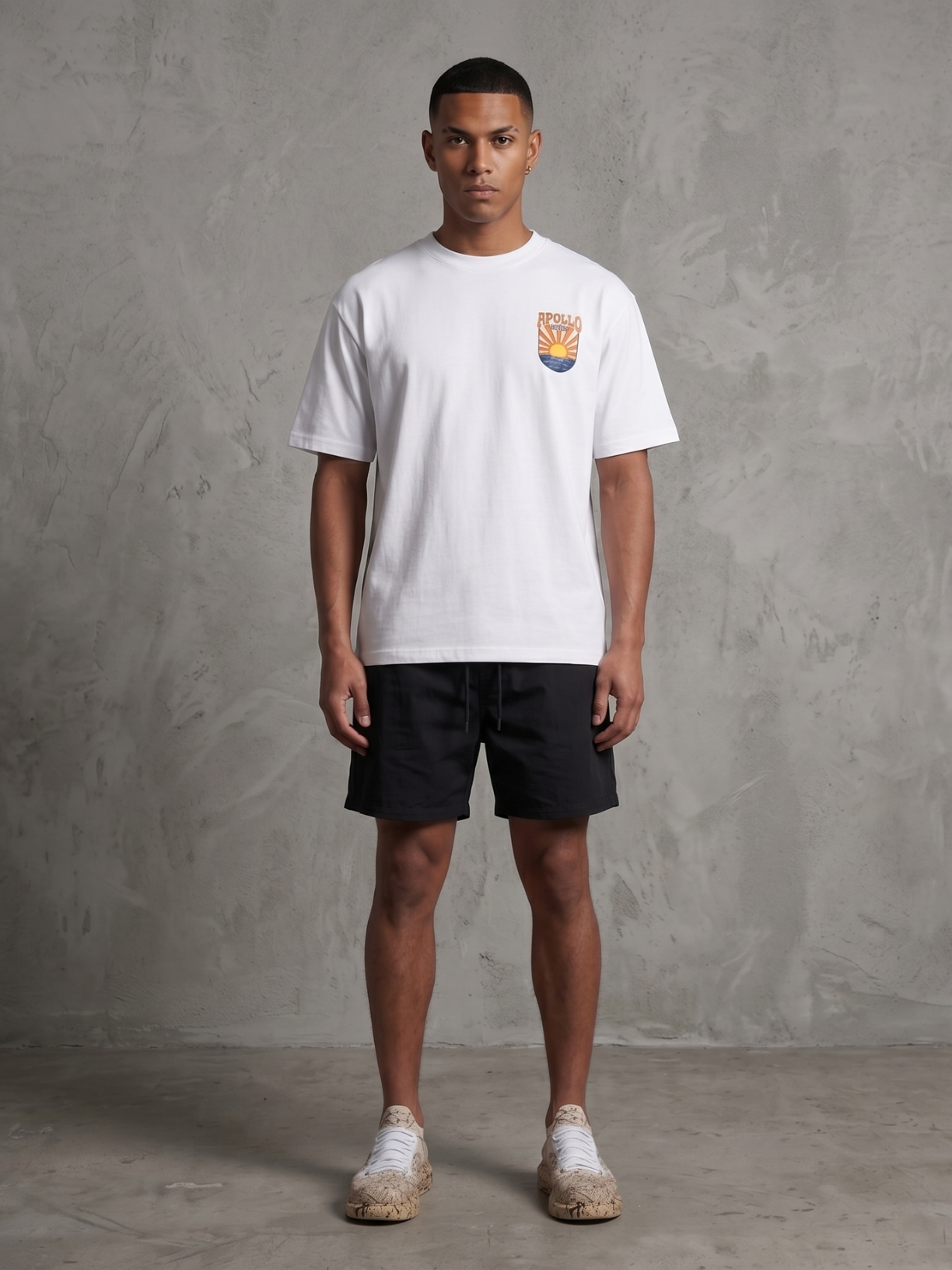 T-shirt graphique oversize Horizon en tissu épais