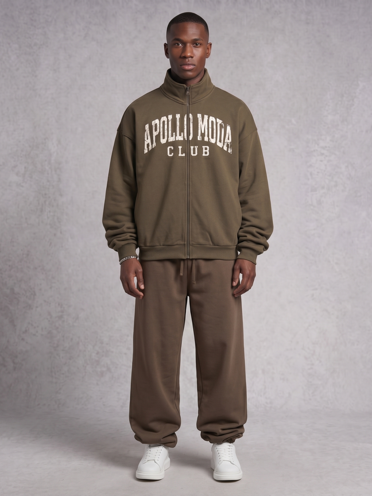 Sweat zippé intégral oversize Club Collegiate