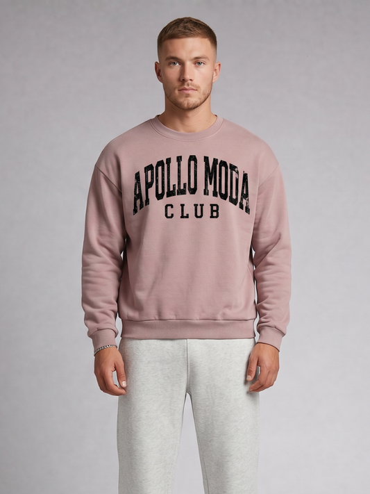 Sudadera oversize con cuello redondo Club Collegiate