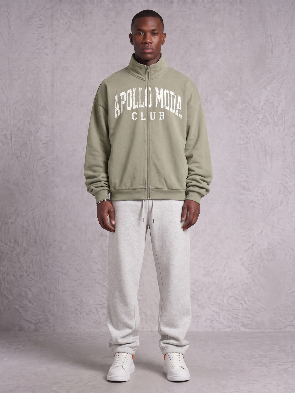 Sweat zippé intégral oversize Club Collegiate