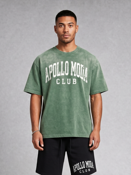 Camiseta extragrande Club con degradado lavado