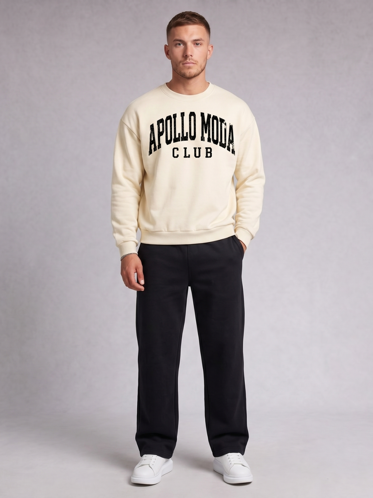 Sweat-shirt col rond oversize Club Collegiate