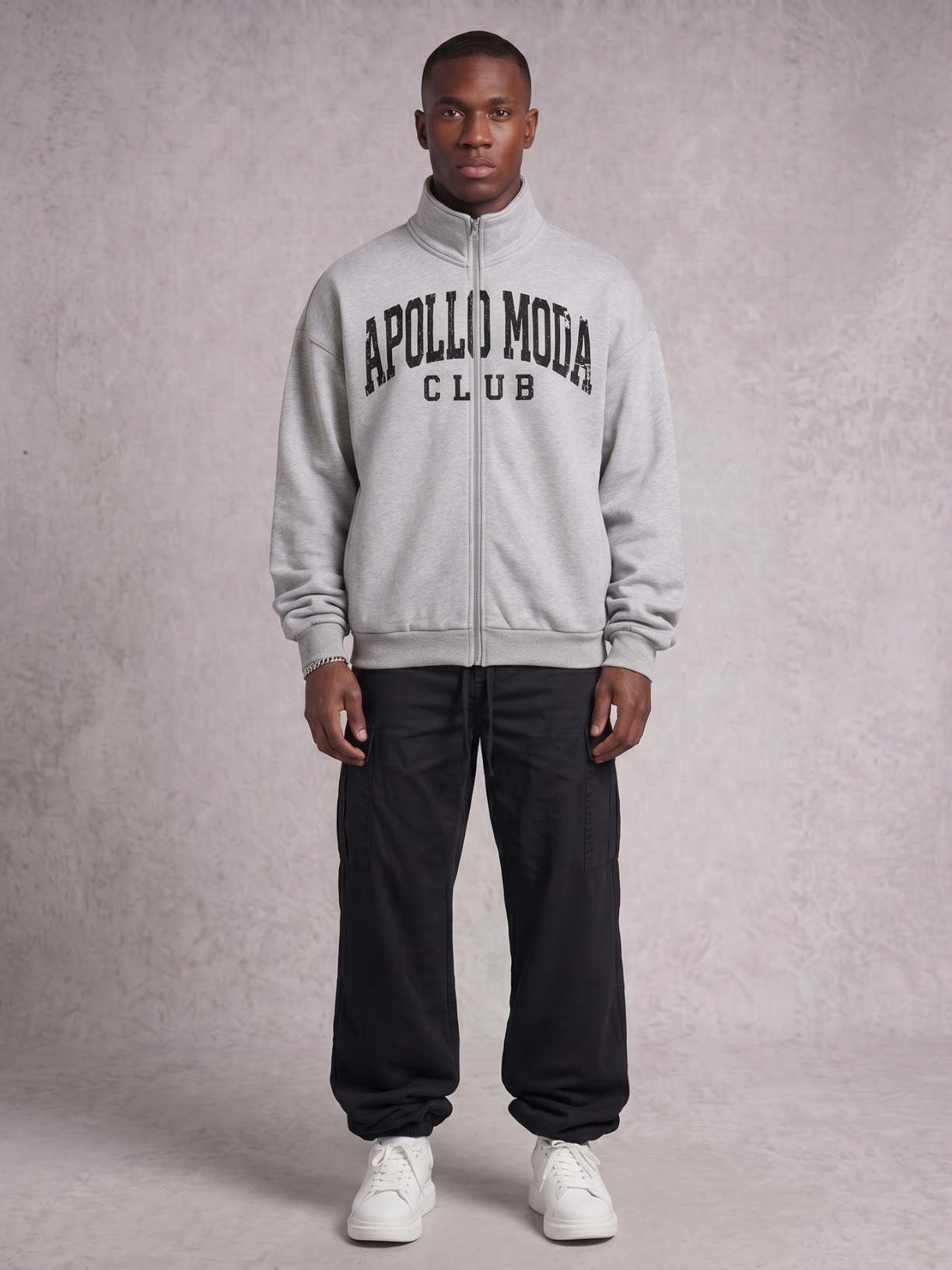 Sweat zippé intégral oversize Club Collegiate