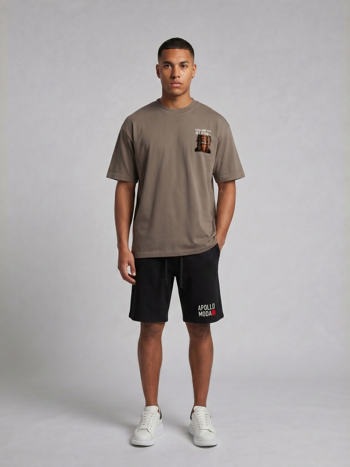 T-shirt graphique oversize You Are All Illegal en tissu épais