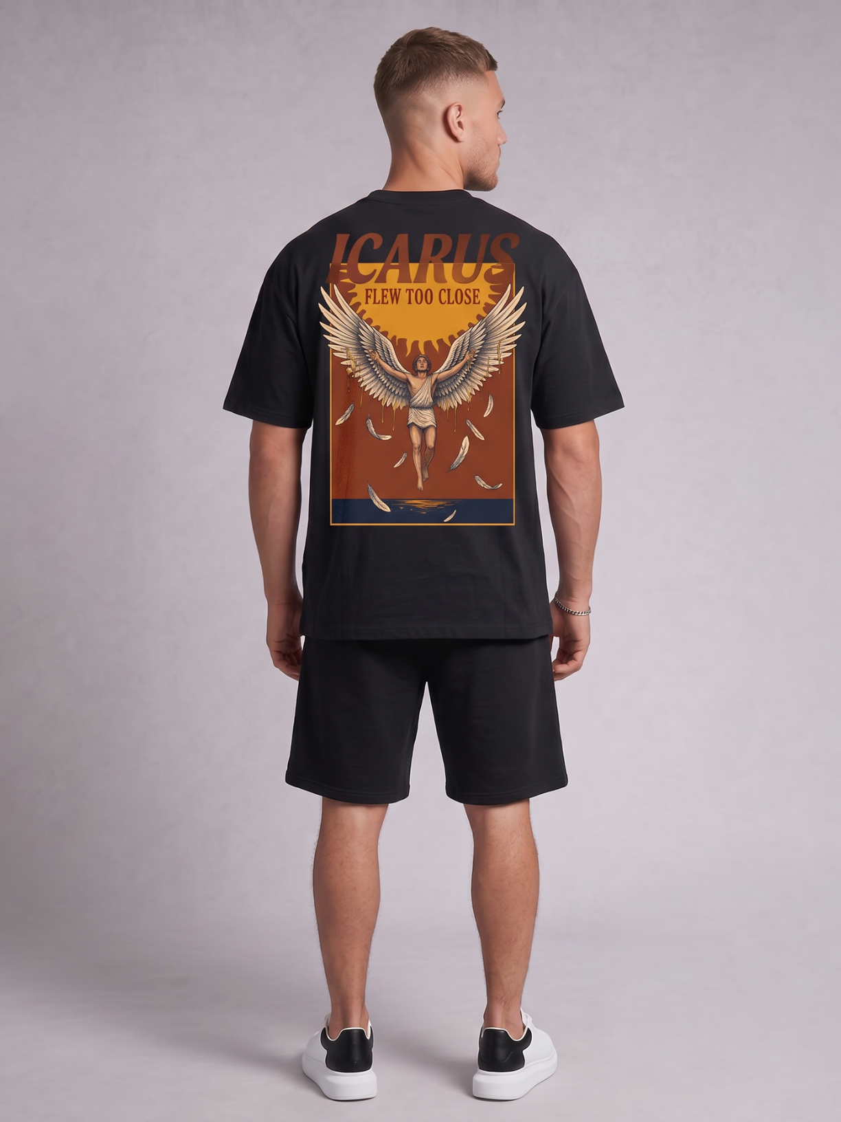 T-shirt graphique oversize Icare a Volé Trop Près