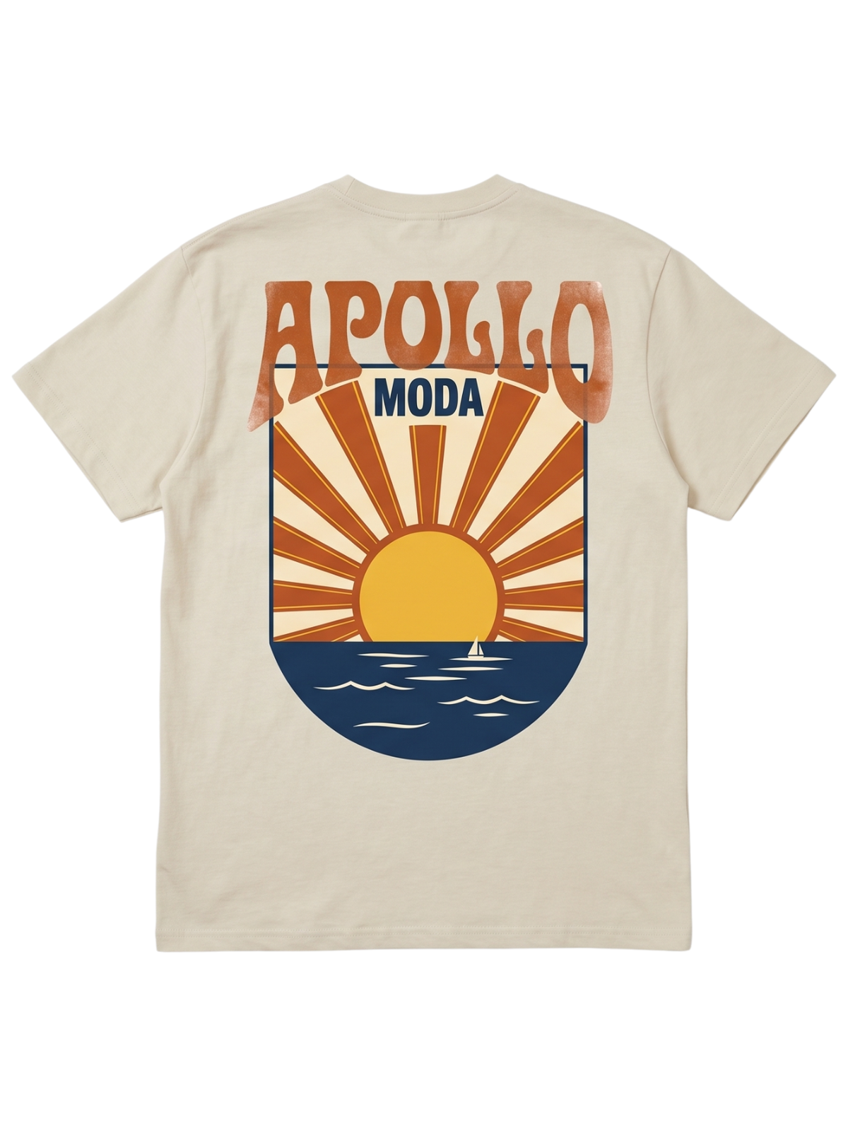 T-shirt graphique oversize Horizon en tissu épais