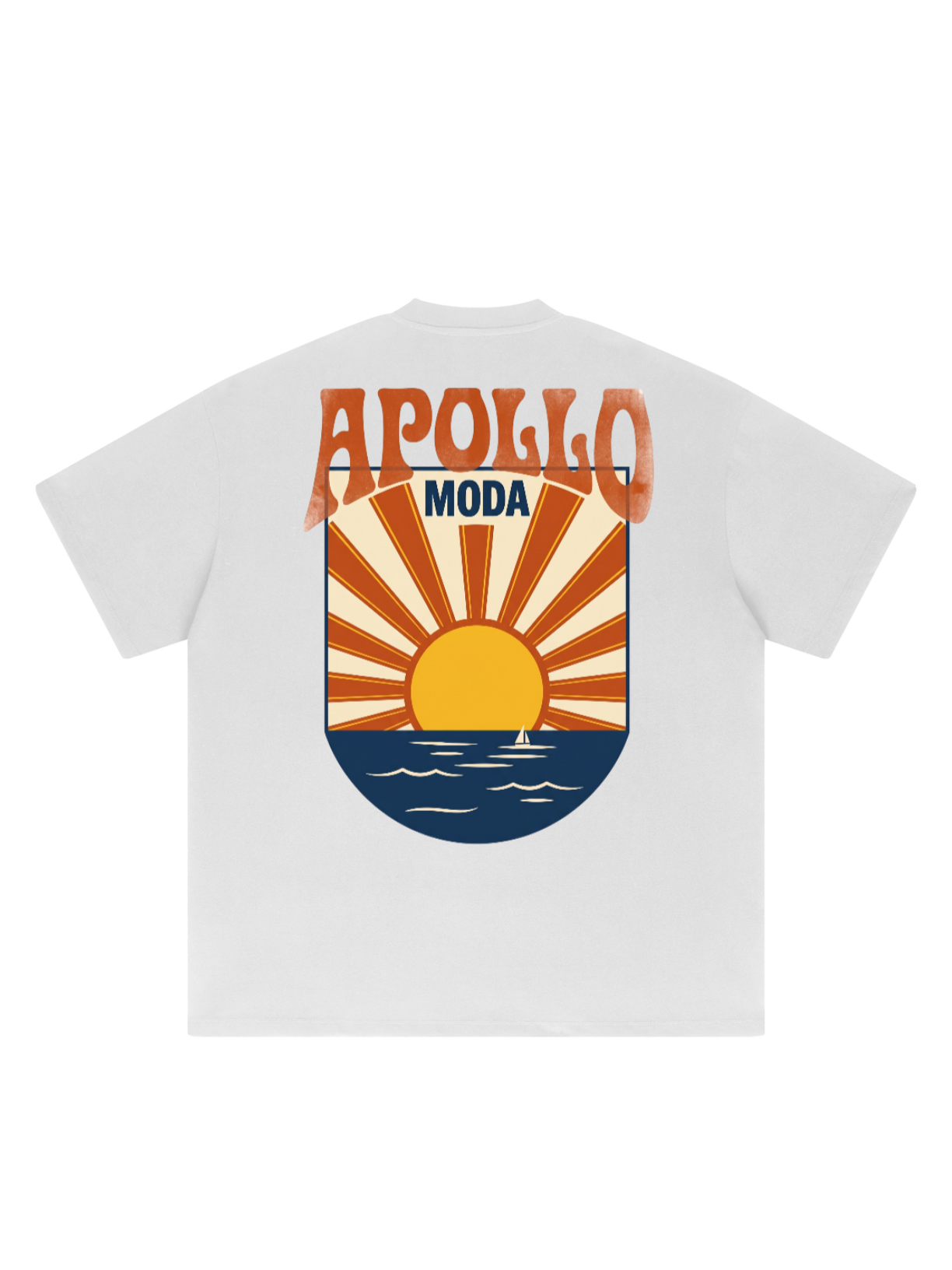 T-shirt graphique oversize Horizon en tissu épais