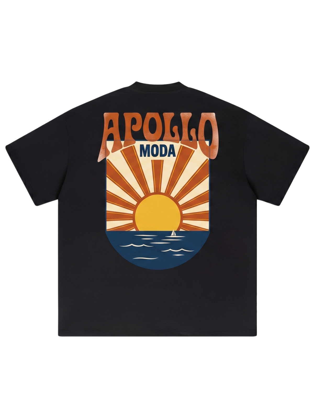 T-shirt graphique oversize Horizon en tissu épais