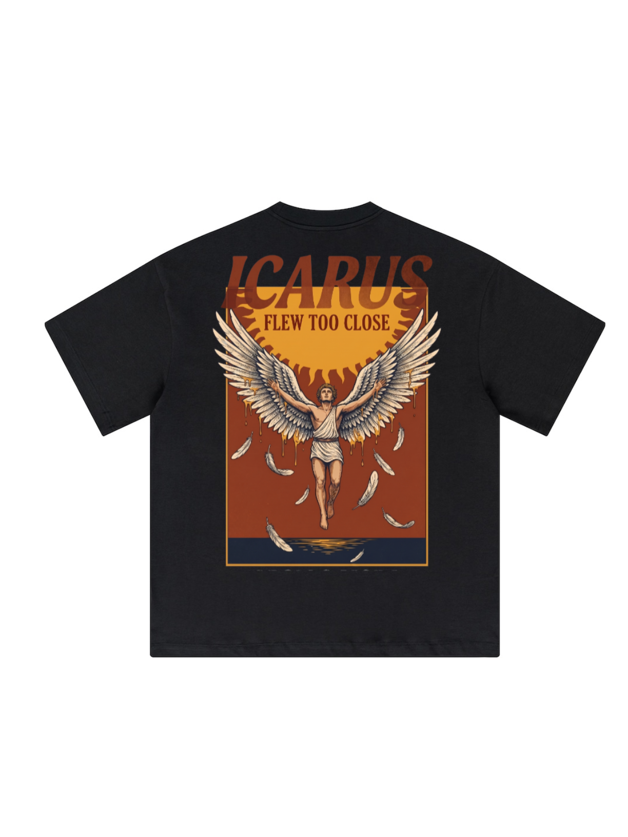 T-shirt graphique oversize Icare a Volé Trop Près