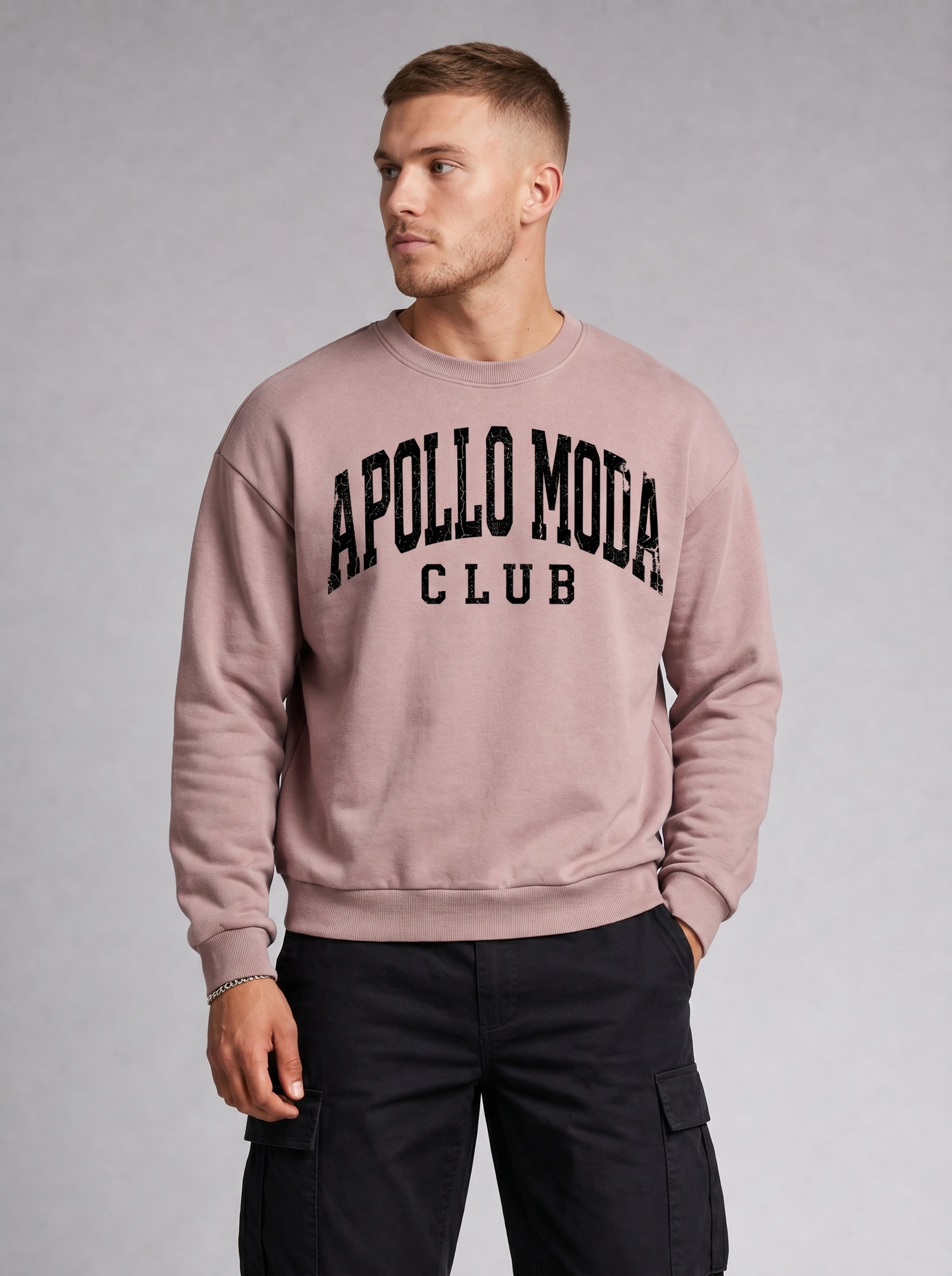 Sweat-shirt col rond oversize Club Collegiate