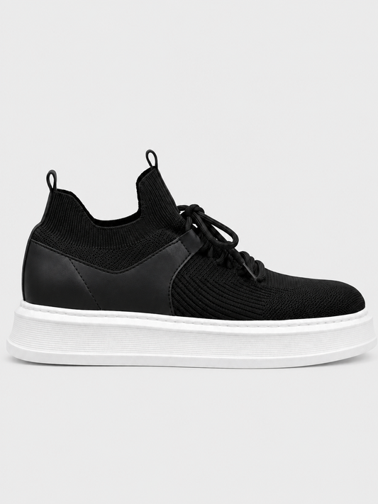 Madrid Noir White casual sneaker in black and white by Apollo Moda
