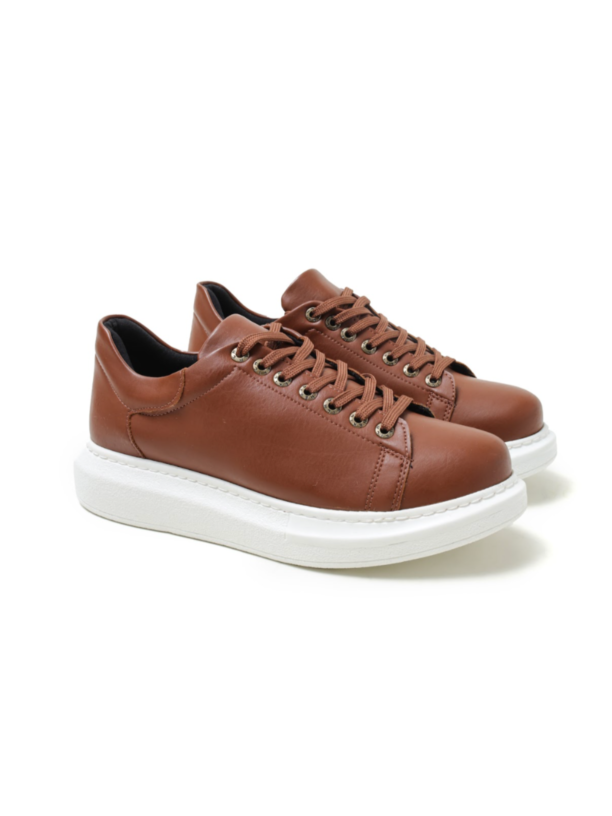 Pluto Earthy Brown casual sneaker in brown by Apollo Moda, view 3